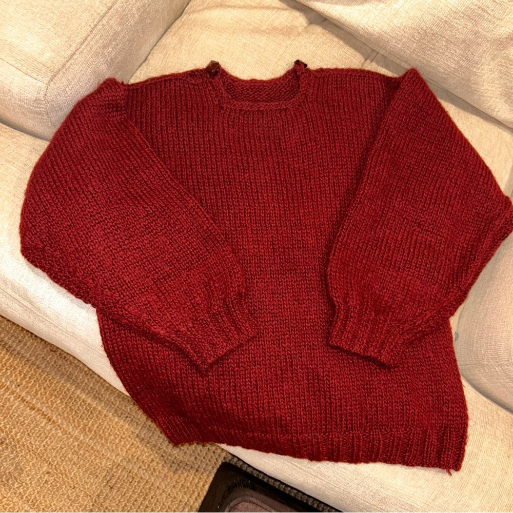 Cozy Maroon Knit Sweater